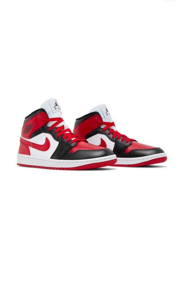 Jordan 1 Mid black red white