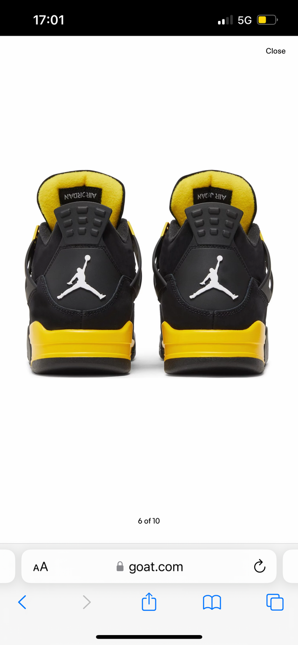 Jordan 4 yellow thunder usate