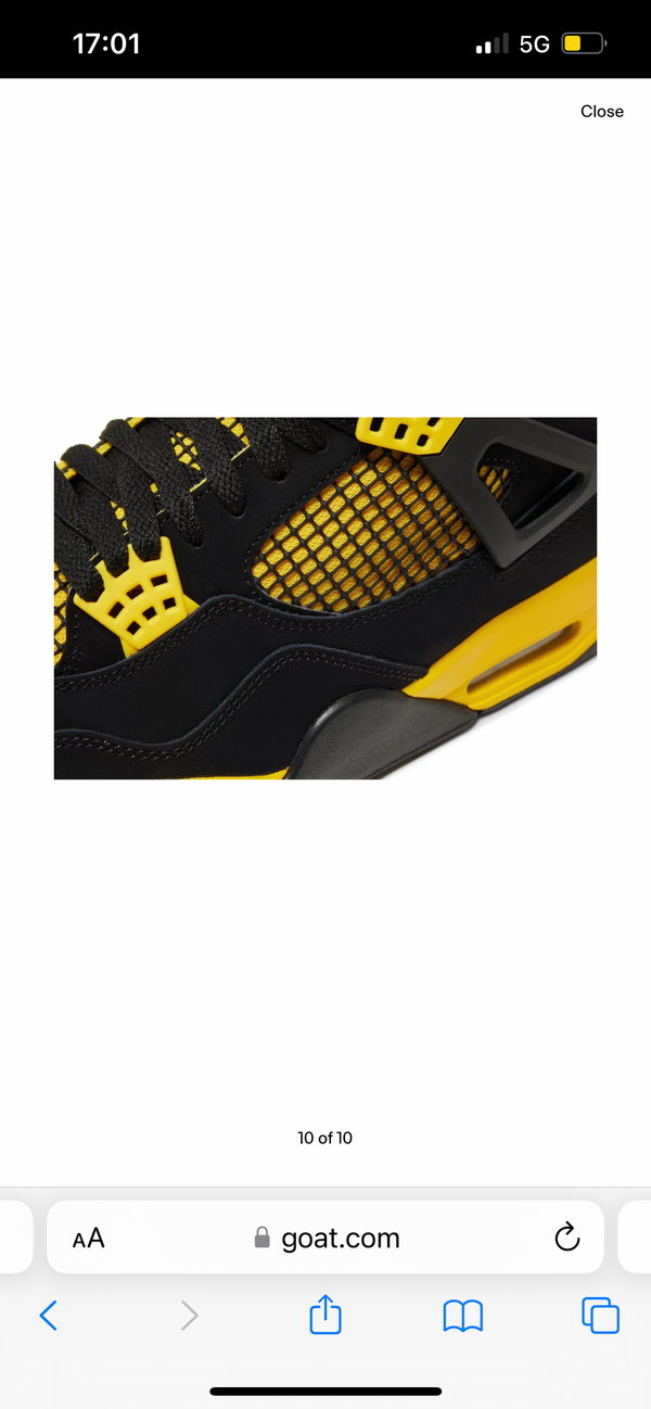 Jordan 4 yellow thunder usate