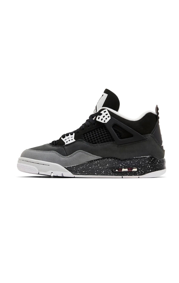 sneaker air Jordan 4 fear in colore grey e in leather white e antracite