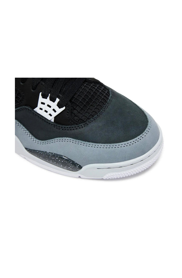 sneaker air Jordan 4 fear in colore grey e in leather white e antracite dettaglio