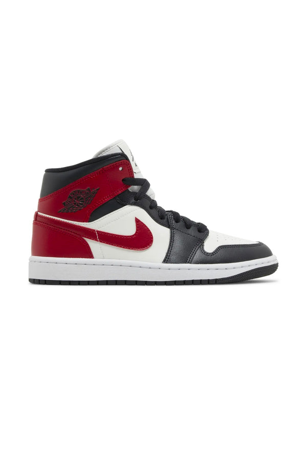 Jordan 1 Mid black red white