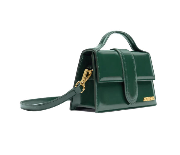 Borsa a Mano Jacquemus Le Grand Bambino Dark Green con Tracolla Regolabile