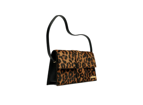 Borsa a Mano Jacquemus Le Long Bambino Leopard con Tracolla Regolabile