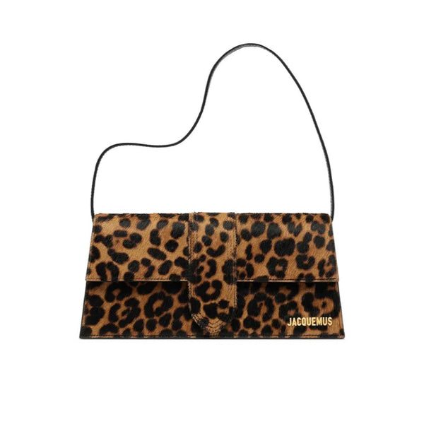 Borsa a Mano Jacquemus Le Long Bambino Leopard con Tracolla Regolabile