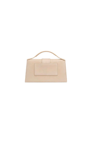 Borsa a Mano Jacquemus Le Grand Bambino Beige in Camoscio con Tracolla Regolabile
