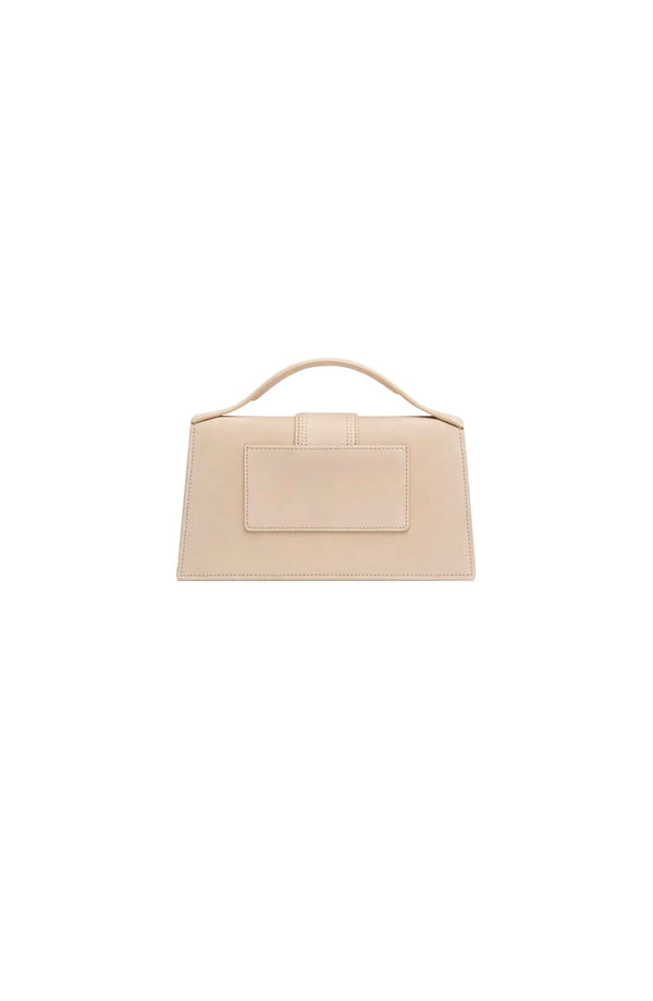 Borsa a Mano Jacquemus Le Grand Bambino Beige in Camoscio con Tracolla Regolabile

