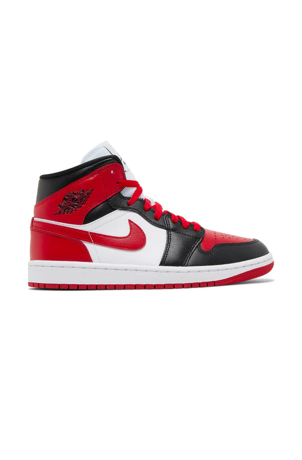 Jordan 1 Mid black red white