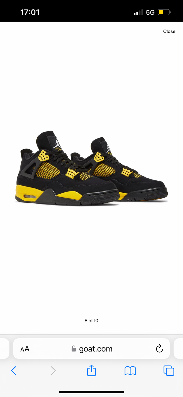 Jordan 4 yellow thunder usate