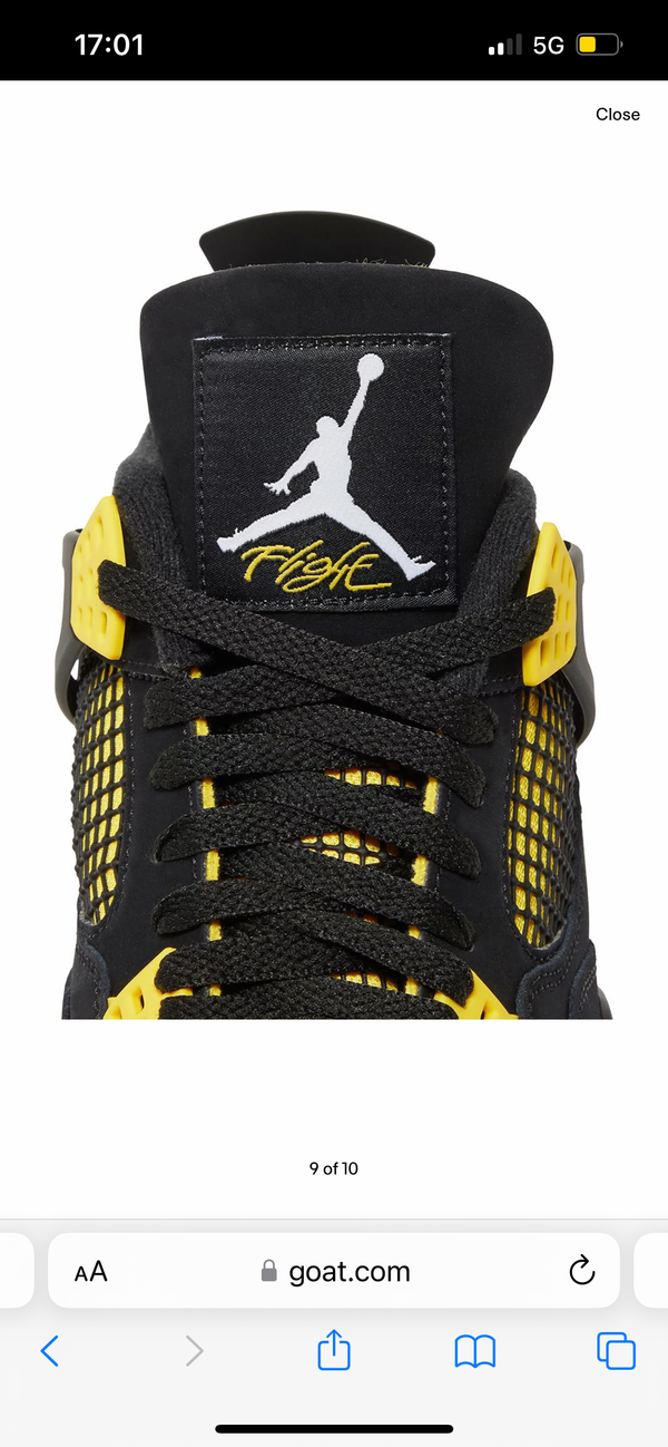 Jordan 4 yellow thunder usate