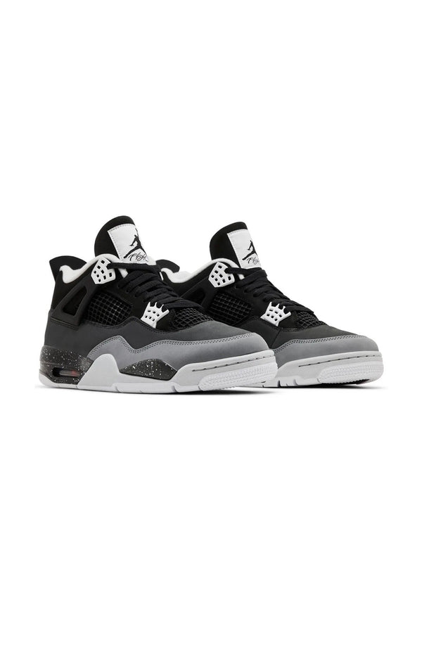 sneaker air Jordan 4 fear in colore grey e in leather white e antracite