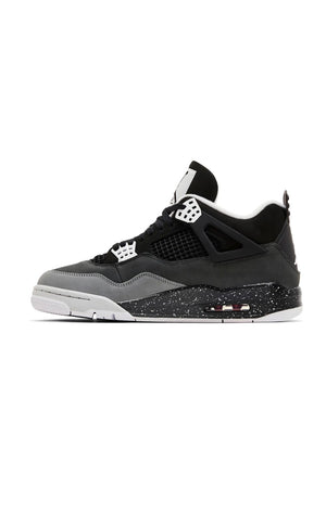 sneaker air Jordan 4 fear in colore grey e in leather white e antracite
