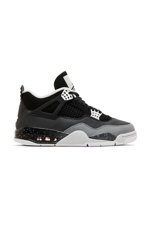 sneaker air Jordan 4 fear in colore grey e in leather white e antracite
