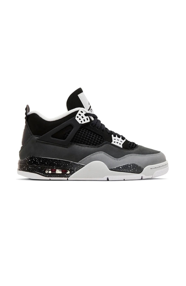 sneaker air Jordan 4 fear in colore grey e in leather white e antracite