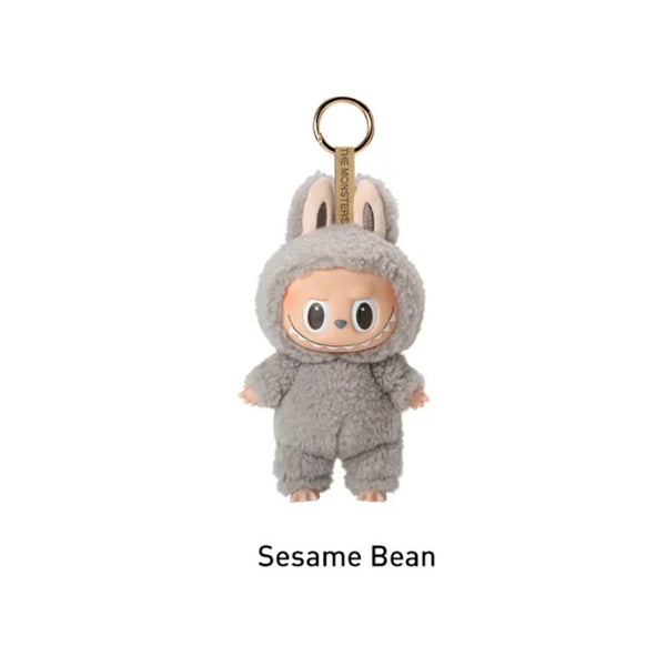 Labubu Sesame Bean personaggio peluche portachiavi The Monsters collezione Pop Mart