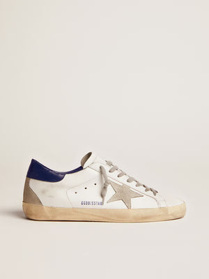Sneaker Basse Golden Goose Super Star Blu con tallone blu